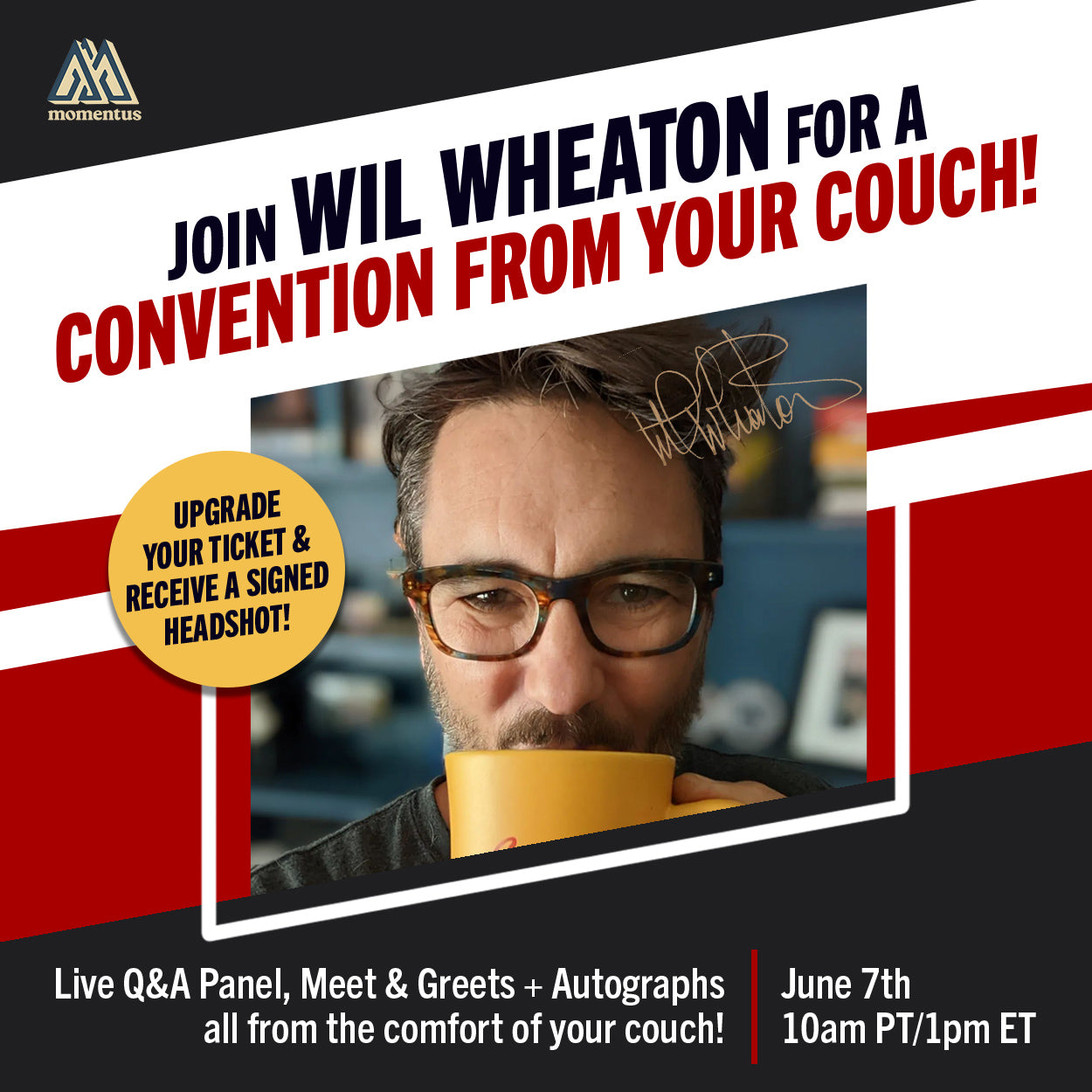 Convention from your Couch: Wil Wheaton | Momentus Event