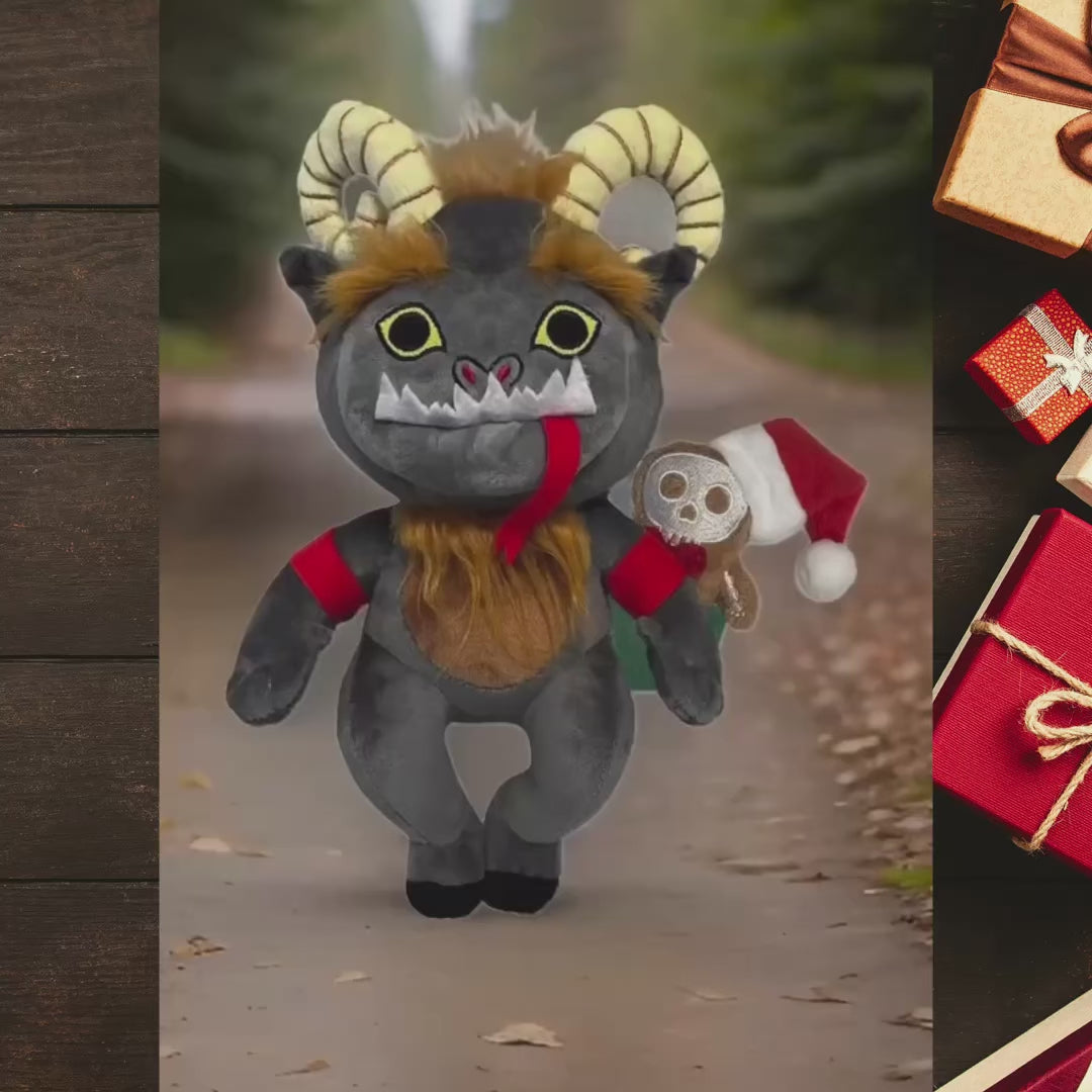 Load and play video in Gallery viewer, Krampus Christmas Plushie | Plushie
